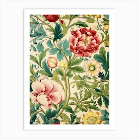 Floral Wallpaper 148 Art Print