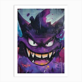 Gengar Pokemon Monster Art Print