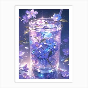 Flowers In A Glass Art Print