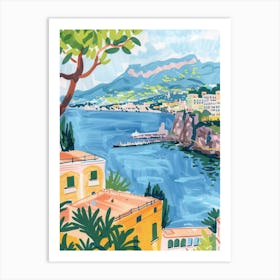 Travel Poster Happy Places Sorrento 1 Art Print