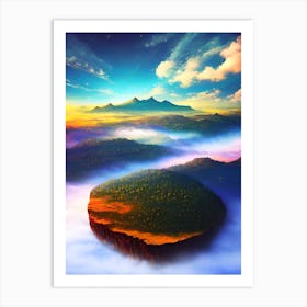 Landscape In The Clouds Art Print