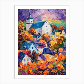 Poppies In The Church Art Print