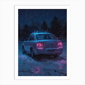 Car In The Snow 1 Art Print