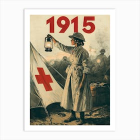 Aihrgdesign A Vintage Poster Promoting Red Cross Relief Effor 9f1b736d 9239 47d2 8f19 Bf0ff4c3d0fd 0 Art Print