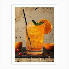 Orange Cocktail 19 Art Print