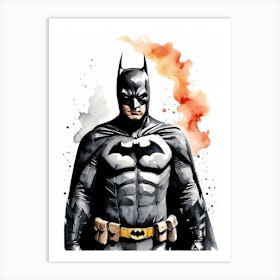 Batman Watercolor Painting (9) Art Print