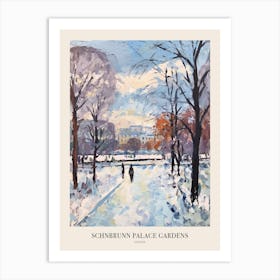 Winter City Park Poster Schnbrunn Palace Gardens Vienna 3 Art Print