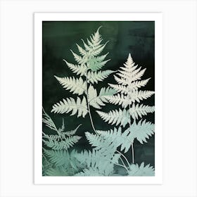 Silver Lace Fern Painting 4 Art Print