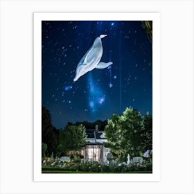 Dolphin In The Sky Art Print