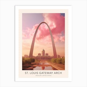 The St Louis Gateway Arch Missouri United States Travel Poster Art Print
