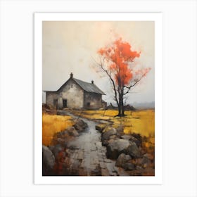 Old Stone Farm Warm Tones 1 Art Print