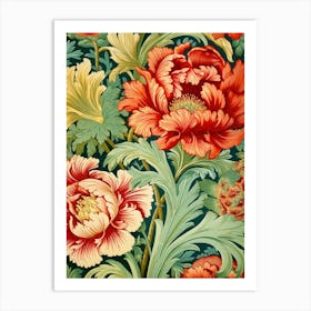 Victorian Floral Wallpaper 6 Art Print