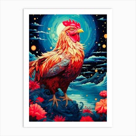 Rooster Painting Art Print