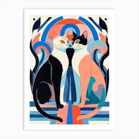 Cat Lovers 2 Art Print