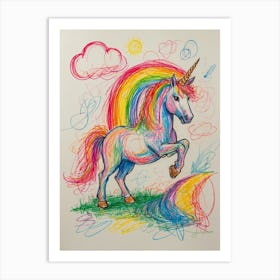 Unicorn Rainbow Art Print