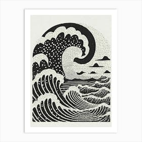 Waves In The Sky Ukiyo-E Art Print