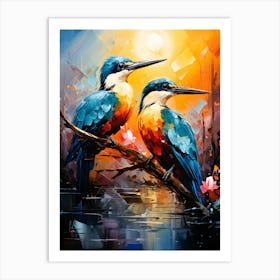 Gentle Flight Birds In Tranquility Art Print