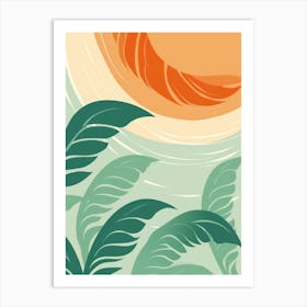 Sun And Leaves Art Print