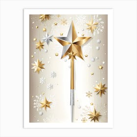 Christmas Magic wand Vector Art 2 Art Print