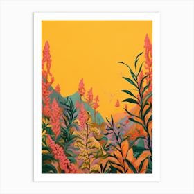 Boho Wildflower Painting Goldenrod 2 Art Print