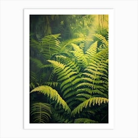 Giant Chain Fern Painting 2 Art Print