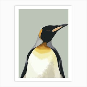 King Penguin Signy Island Minimalist Illustration 3 Art Print