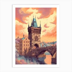 The Charles Bridge Tower Prague, Czech Republic Art Print