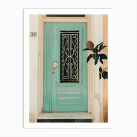 Green Door Number 36 Art Print