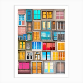 Colorful Collection Of Windows, 1309 Art Print