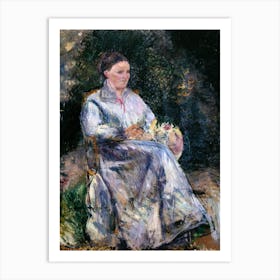 Julie Pissarro in the Garden (ca. 1874), Camille Pissarro Poster