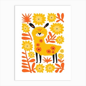 Nursery Llama Animal Art Print