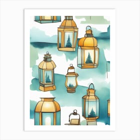 Lanterns Art Print