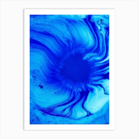 Abstract Blue Swirl Art Print