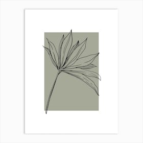 Sage Green Botanical Leaf Art Print