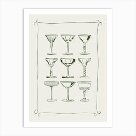 Cocktail Glass Poster Art Print