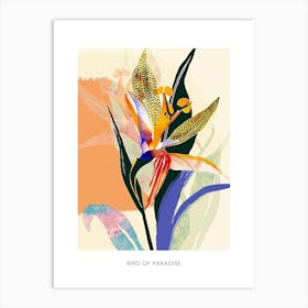 Colourful Flower Illustration Poster Bird Of Paradise 2 Art Print
