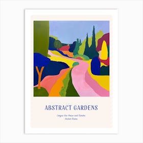 Colourful Gardens Longue Vue House And Garden Usa 2 Blue Poster Art Print