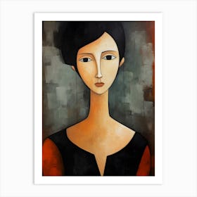 Contemporary art of woman's portrait 2 Art Print