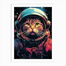 Cat Astronaut Art Print