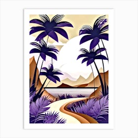 Palm Trees In The Desert Art Print