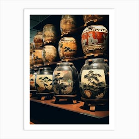 Sake Barrels Japanese 3 Art Print