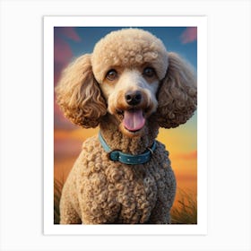 Cute Poodle Dog Pet Lover Art Print