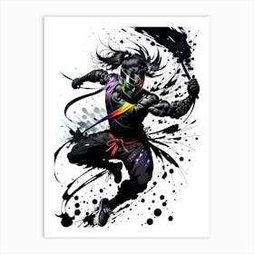 Black Ninja Art Print