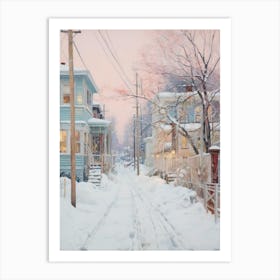 Dreamy Winter Painting Toronto Canada 1 Art Print