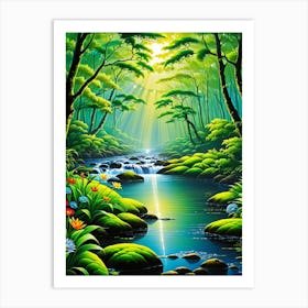 River In The Forest 6 Art Print