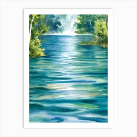 Waterfall In The Forest 8 Art Print
