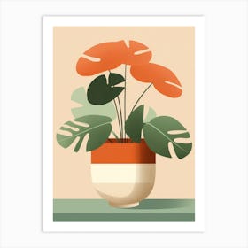 Seamless Potted Plant Art Print