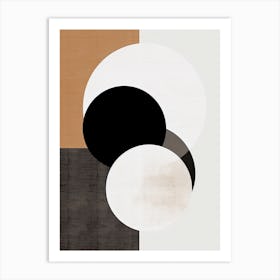 Dreamy Geometric Abstraction In Boho Style Art Print