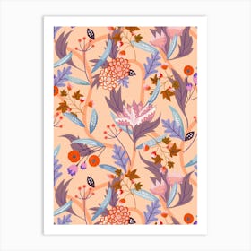 Eastern Delight - Peach Art Print