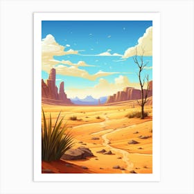 Sahara Desert Cartoon 4 Art Print